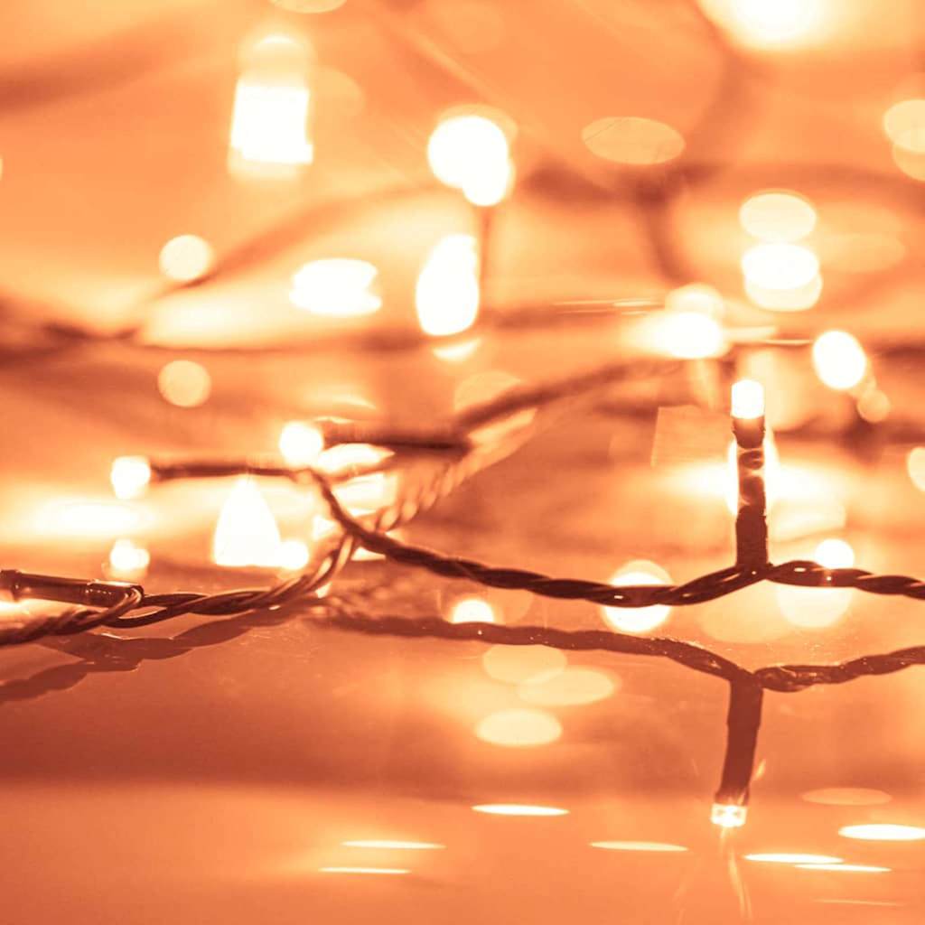 Christmas Tree with Decorative String Lights Black 240 cm