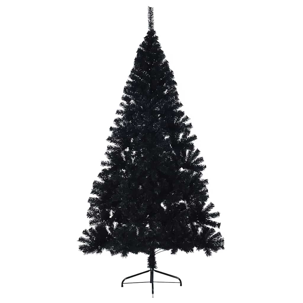 Christmas Tree with Decorative String Lights Black 240 cm