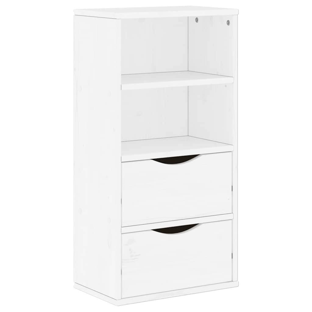 5 Piece TV Units with Storage ODDA White Solid Wood Pine
