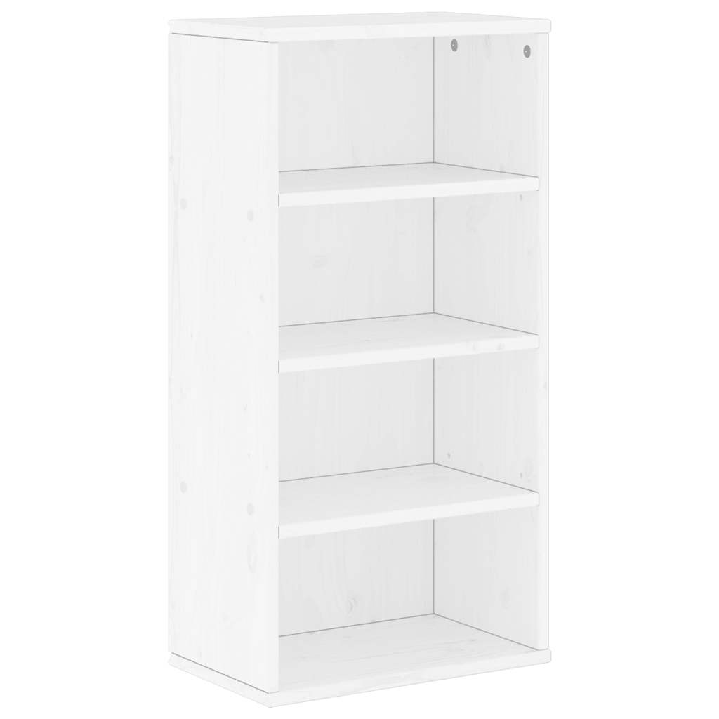 4 Piece TV Units with Storage ODDA White Solid Wood Pine
