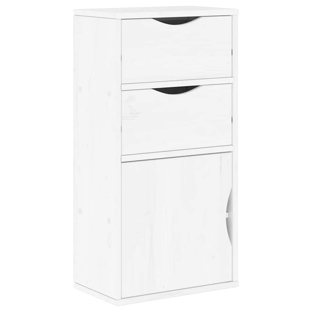 4 Piece TV Units with Storage ODDA White Solid Wood Pine