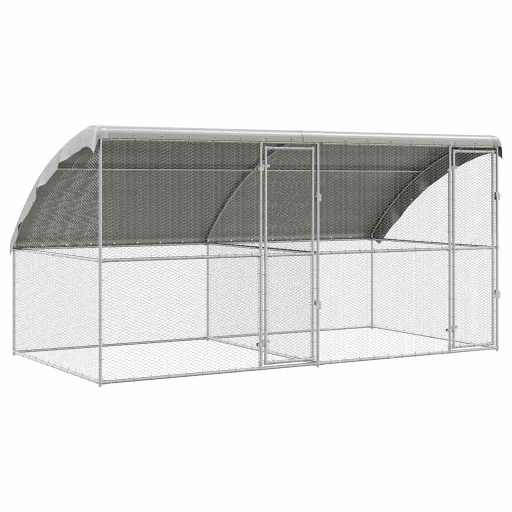 Chicken Cage Silver 400 x 200 x 198.5 cm Galvanised steel