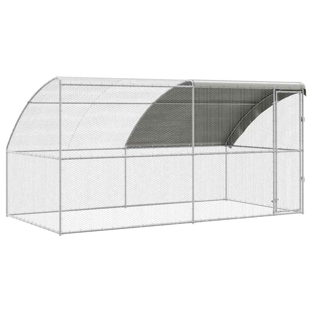 Chicken Cage Silver 400 x 200 x 198.5 cm Galvanised steel