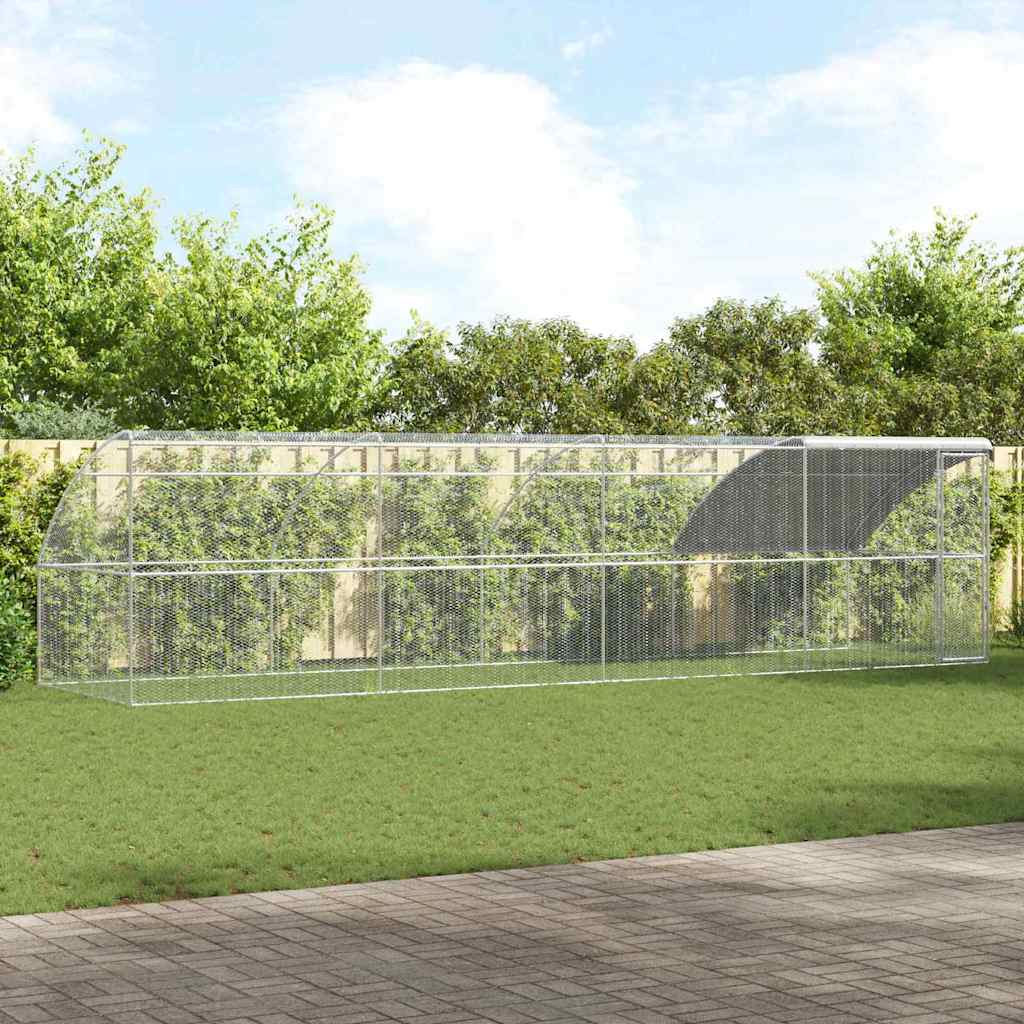 Chicken Cage Silver 800 x 200 x 198.5 cm Galvanised steel
