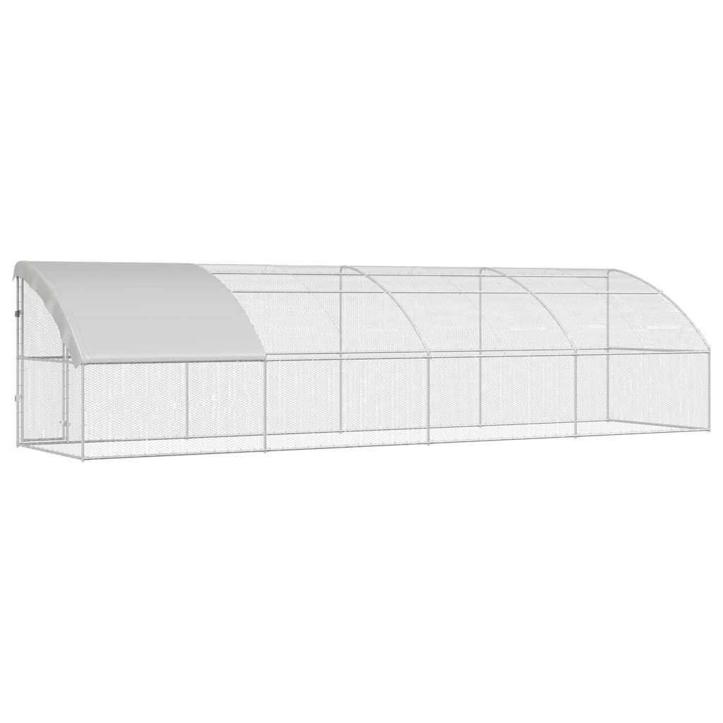Chicken Cage Silver 800 x 200 x 198.5 cm Galvanised steel