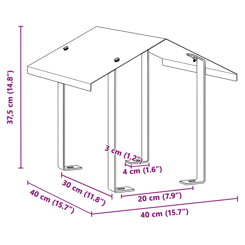 Chimney Hood Silver 40 x 40 x 37.5 cm Stainless Steel