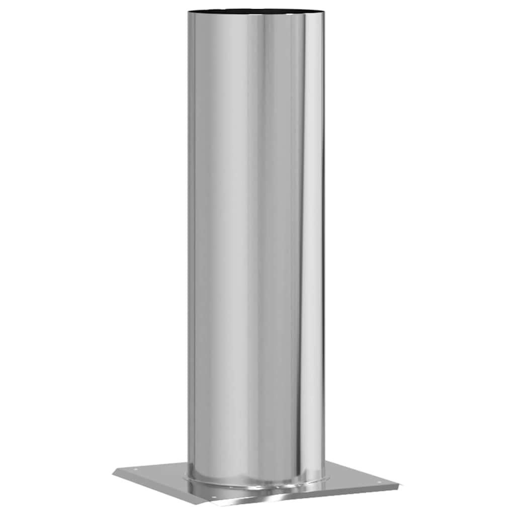Chimney Head Extension Silver 26 x 26 x 50 cm Stainless Steel