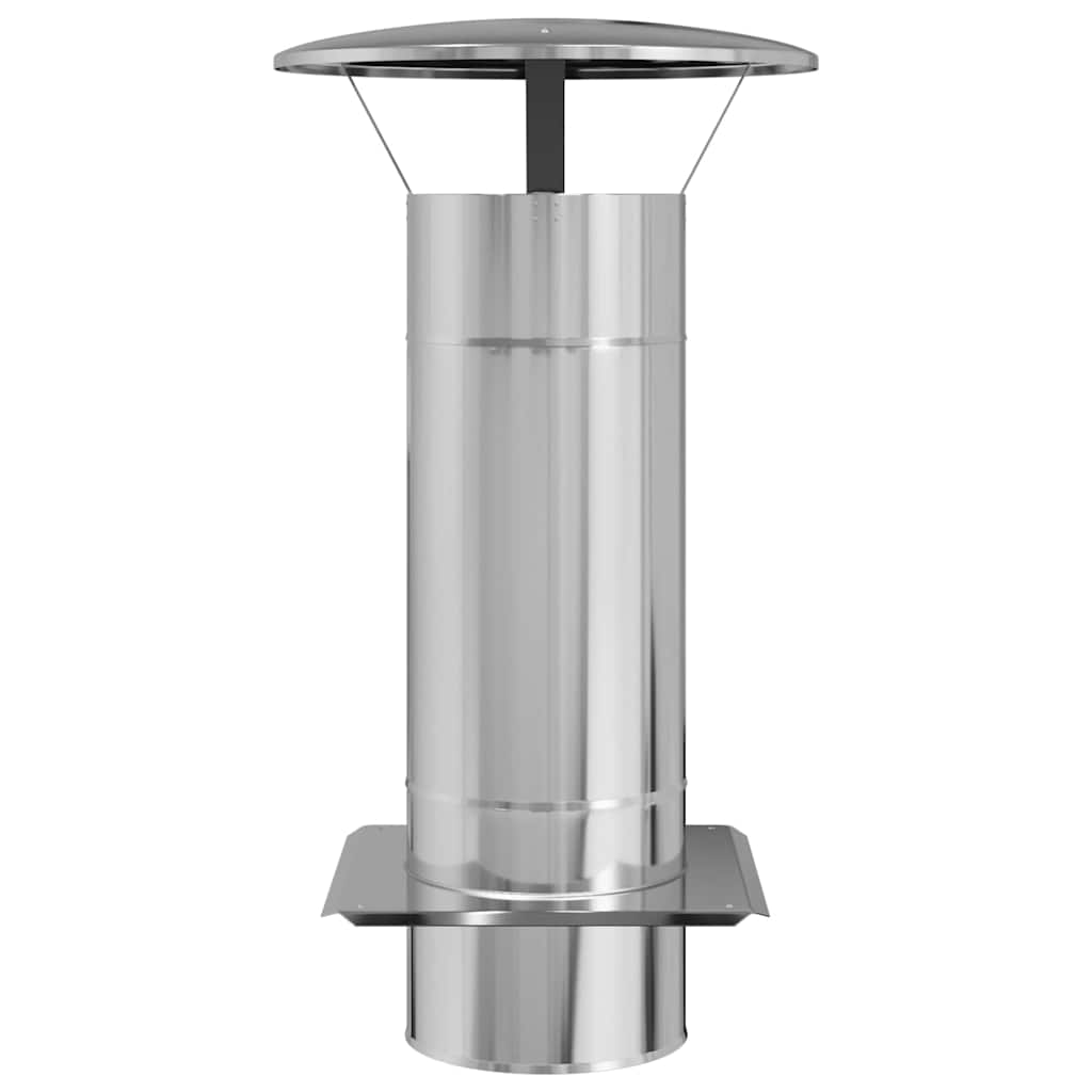 Chimney Extension Silver 35 x 35 x 65 cm Stainless Steel