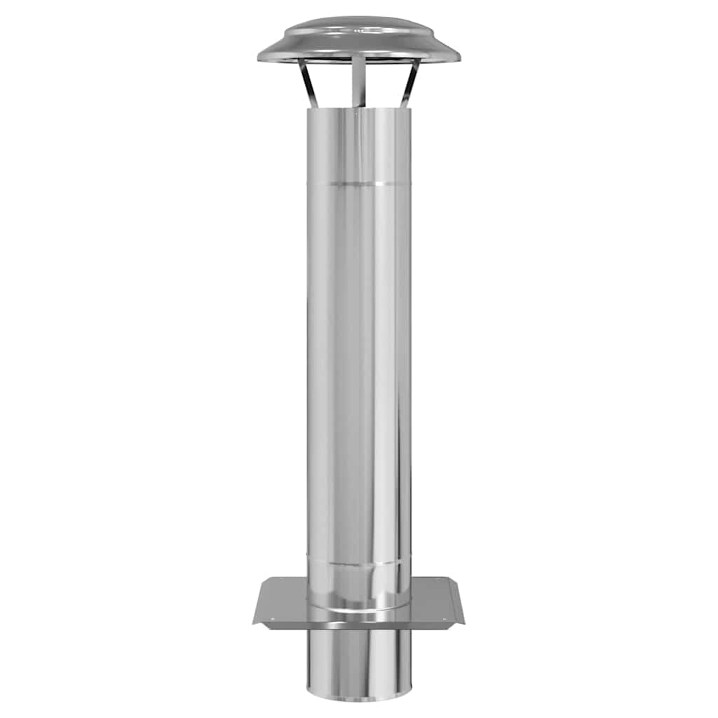 Chimney Extension Silver 25 x 25 x 82 cm Stainless Steel