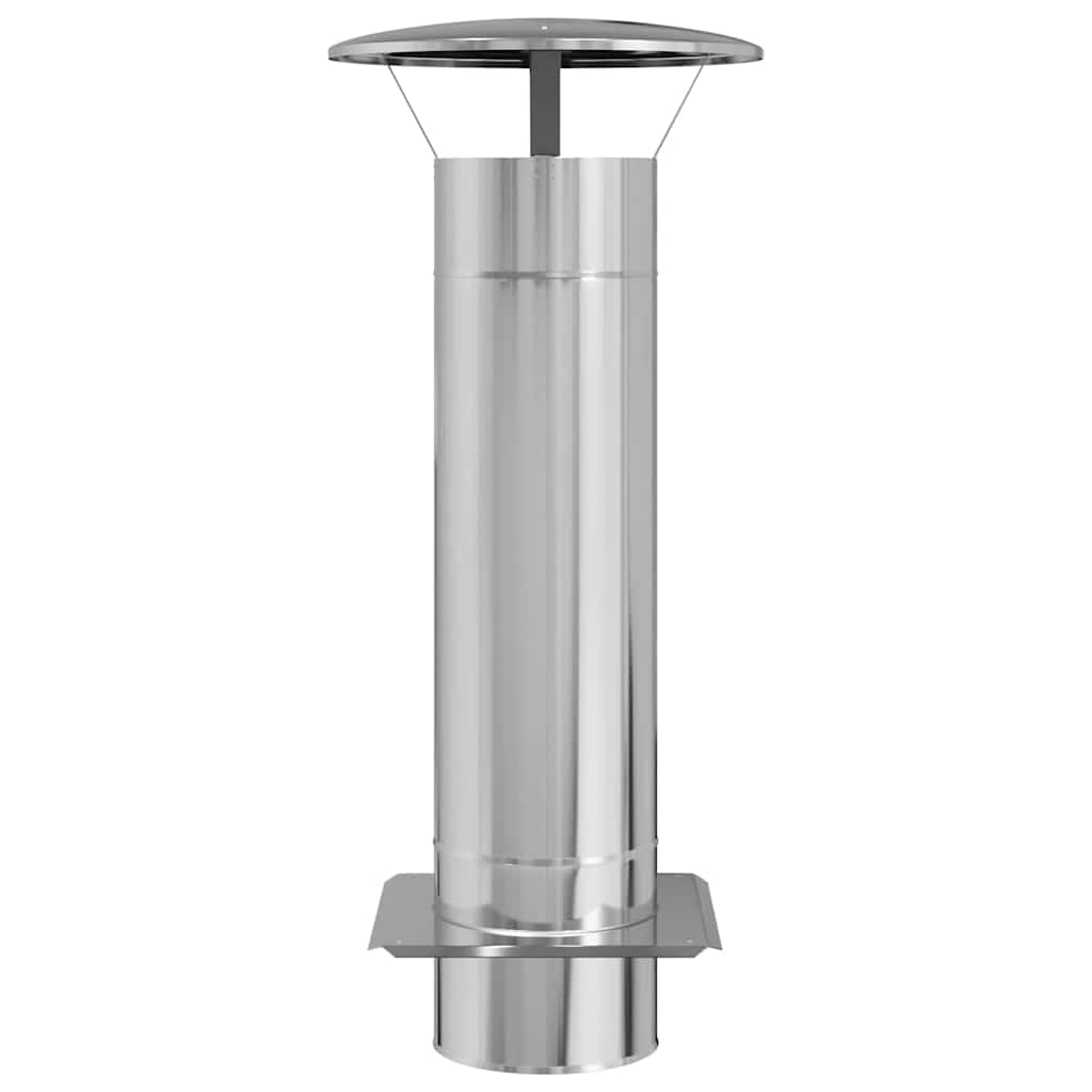Chimney Extension Silver 35 x 35 x 82 cm Stainless Steel