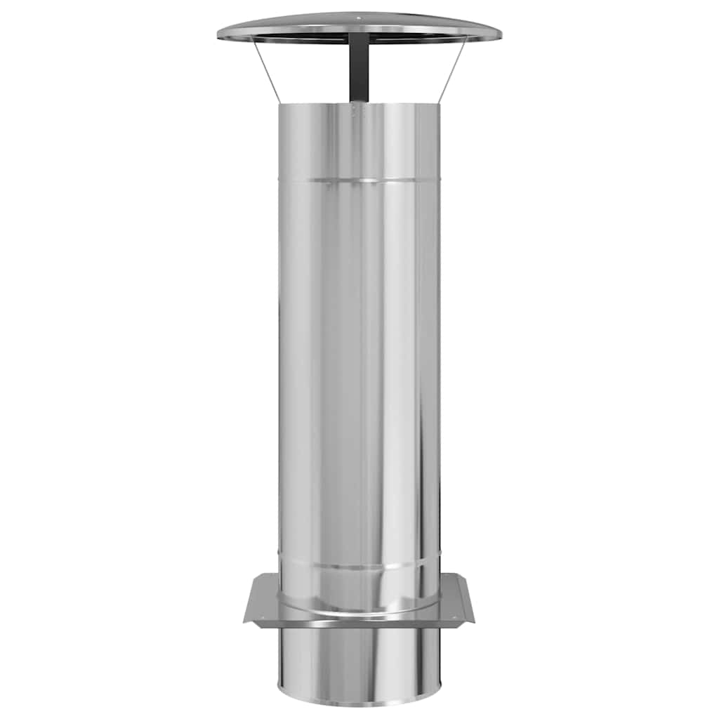 Chimney Extension Silver 35 x 35 x 82 cm Stainless Steel
