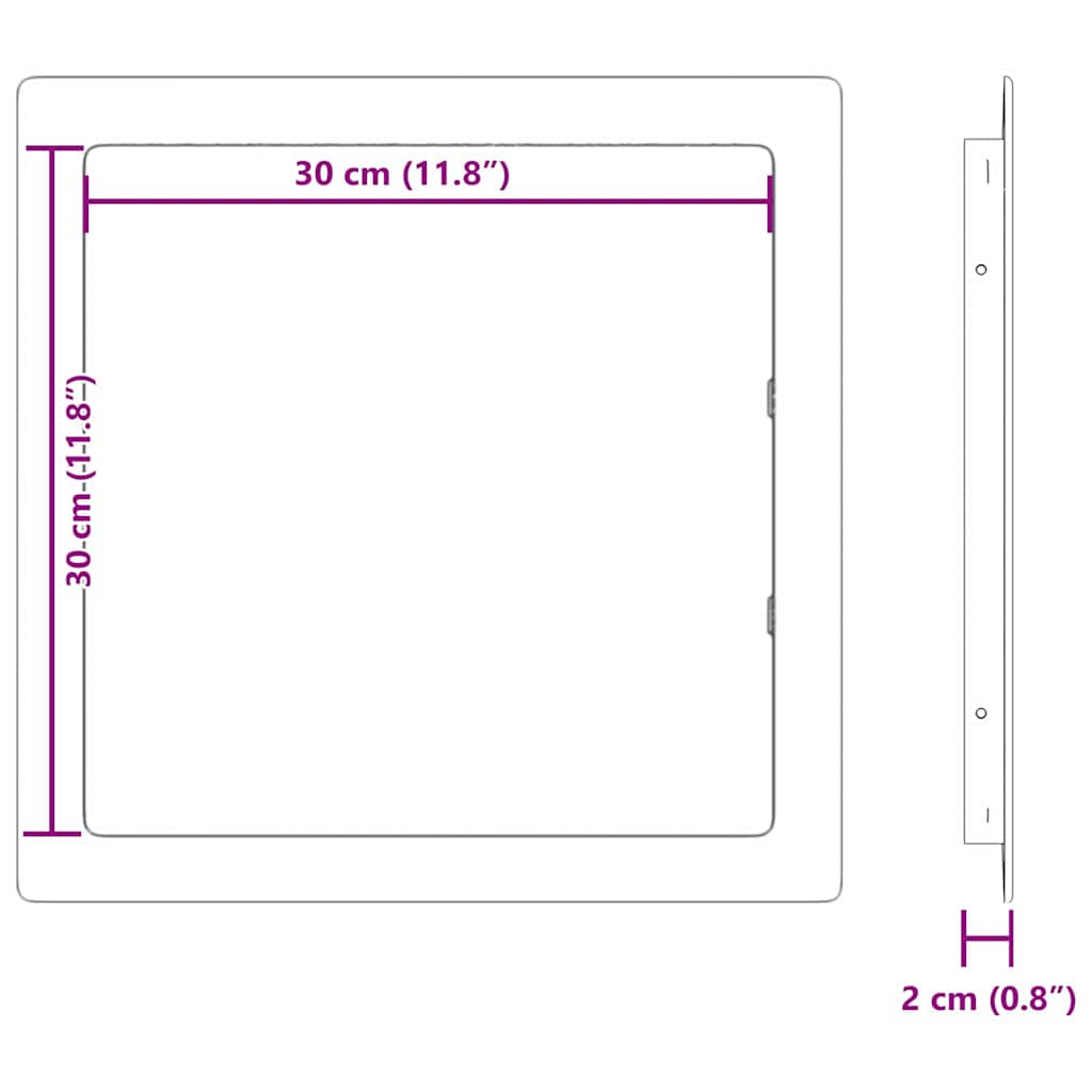 Access Panels White 35 x 35 x 2 cm ABS Plastic