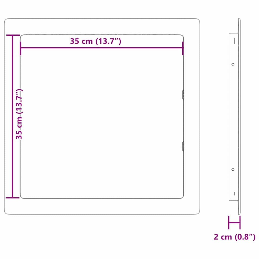 Access Panels White 41 x 41 x 2 cm ABS Plastic
