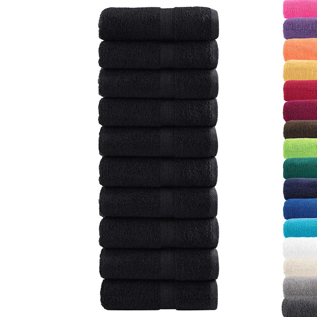 600 gsm Guest Towels SOLUND 50 pcs Black 30 x 30 cm Cotton