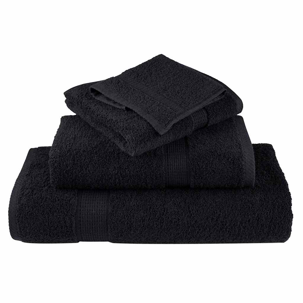 600 gsm Guest Towels SOLUND 50 pcs Black 50 x 100 cm Cotton