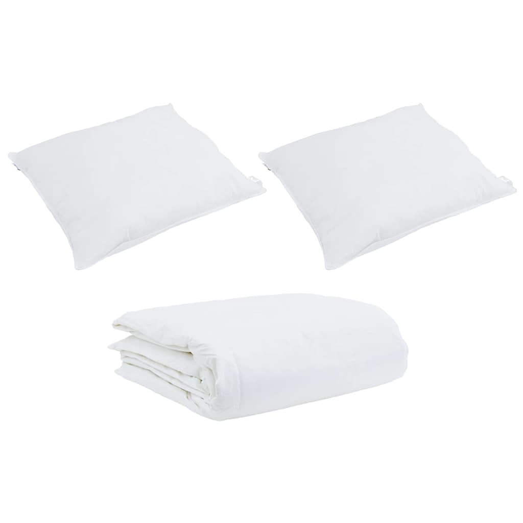 All-season Duvet 2 pcs White 135 x 200 cm Microfibre