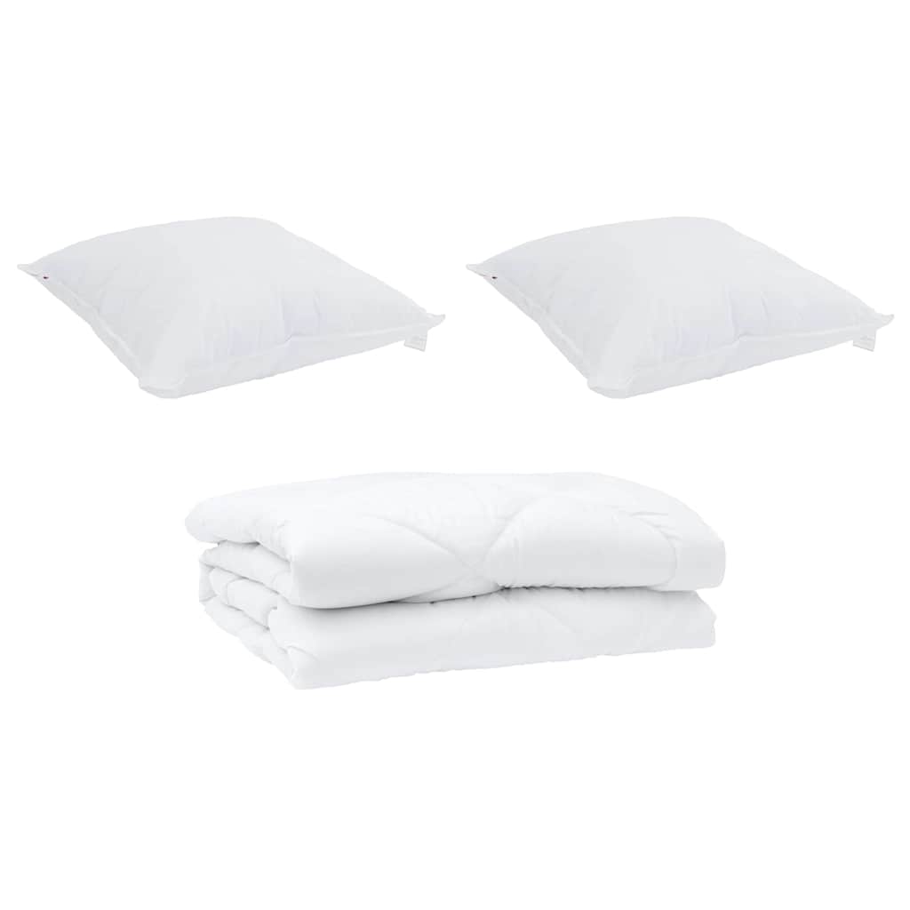 All-season Duvet 2 pcs White 135 x 200 cm Microfibre