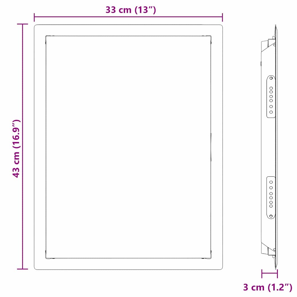 Access Panel White 30 x 40 cm Steel