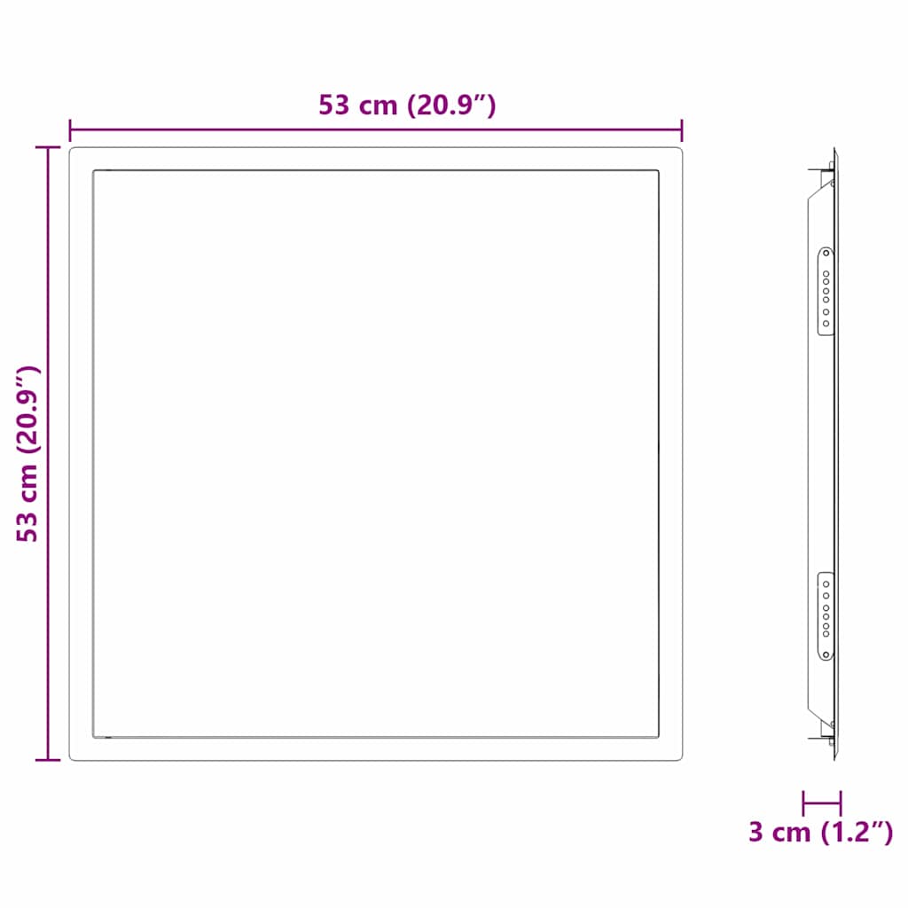 Access Panel White 50 x 50 cm Steel