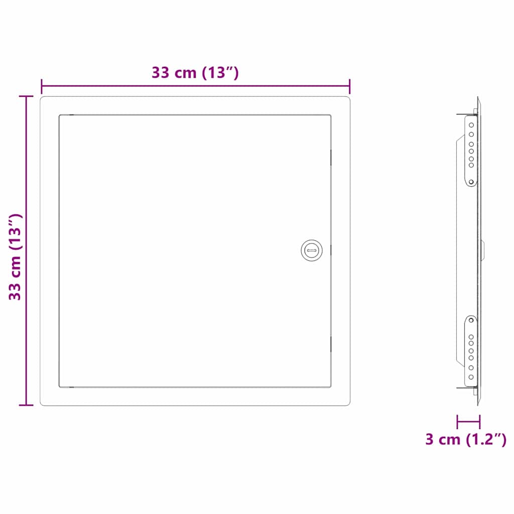 Access Panel White 30 x 30 cm Steel