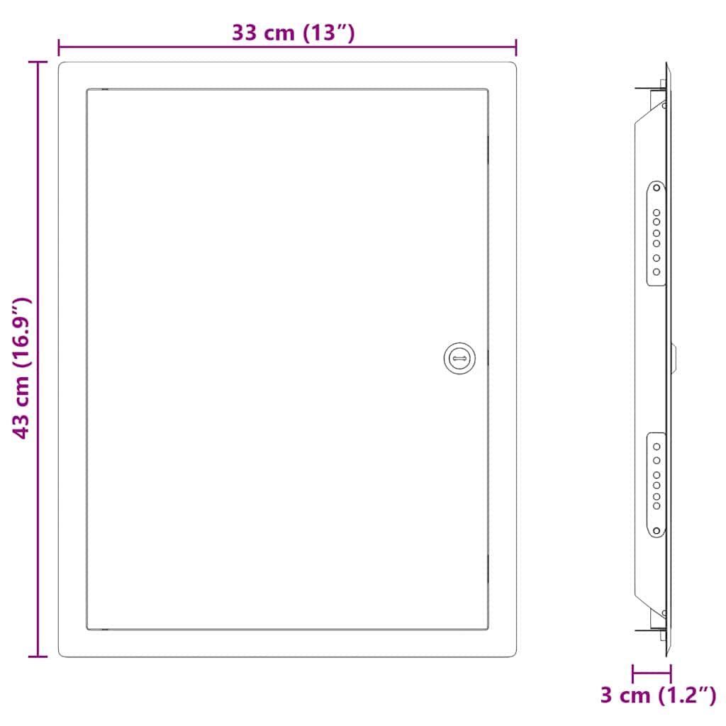 Access Panel White 30 x 40 cm Steel