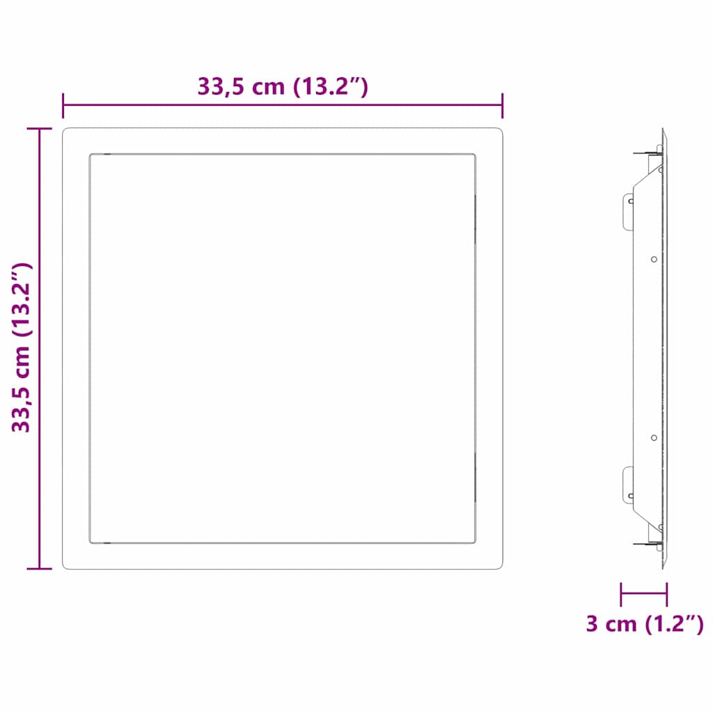 Access Panel White 30 x 30 cm Steel
