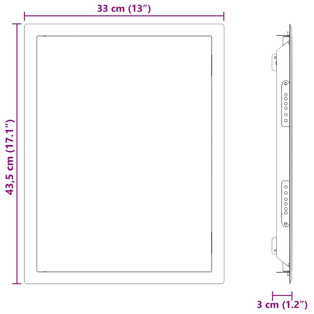 Access Panel Manual White 30 x 40 cm Steel
