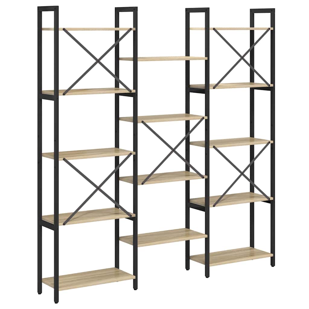 Bookshelf Sonoma oak 156 x 25 x 167.5 cm Engineered wood