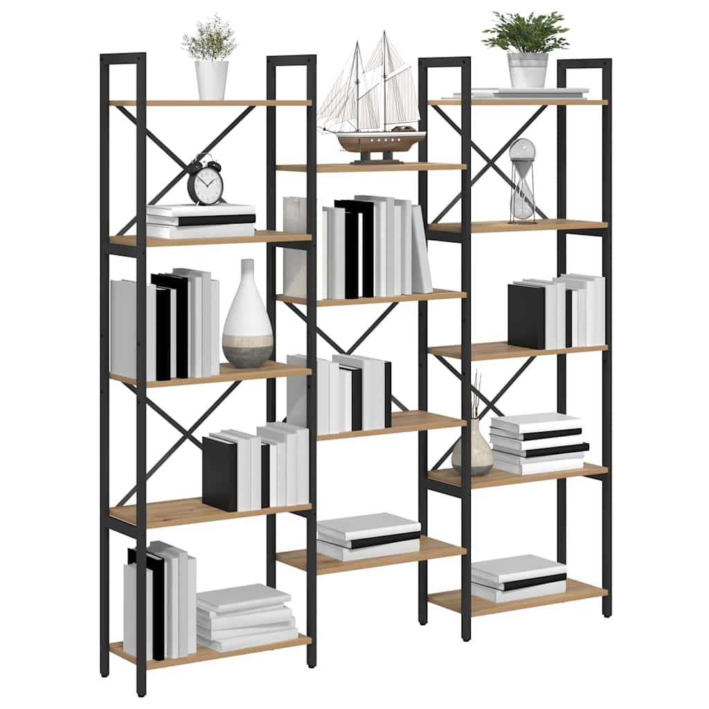 Bookshelf Artisan oak 156 x 25 x 167.5 cm Engineered wood