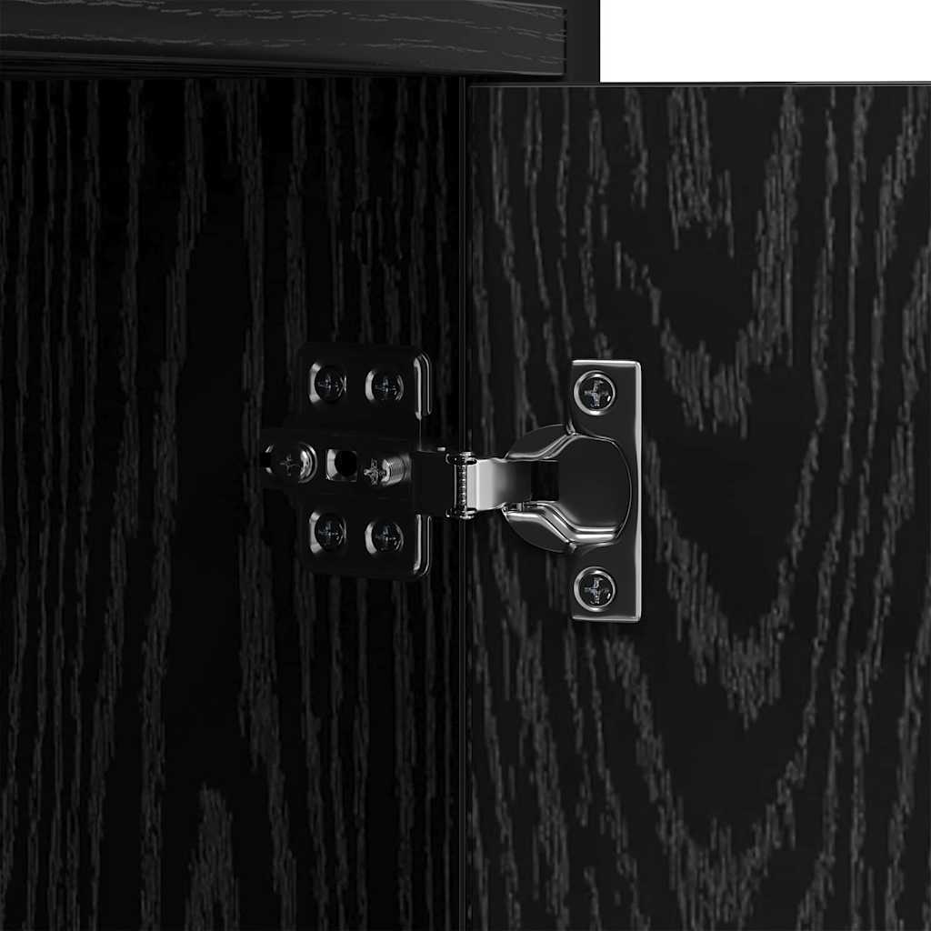 Bookshelf Black oak 80 x 30 x 155.5 cm Engineered wood