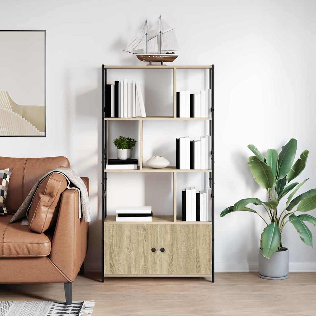 Bookshelf Sonoma oak 80 x 30 x 155.5 cm Engineered wood