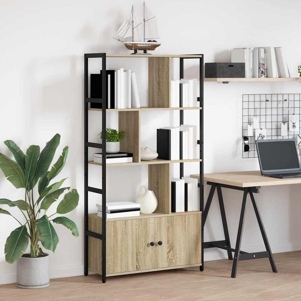 Bookshelf Sonoma oak 80 x 30 x 155.5 cm Engineered wood