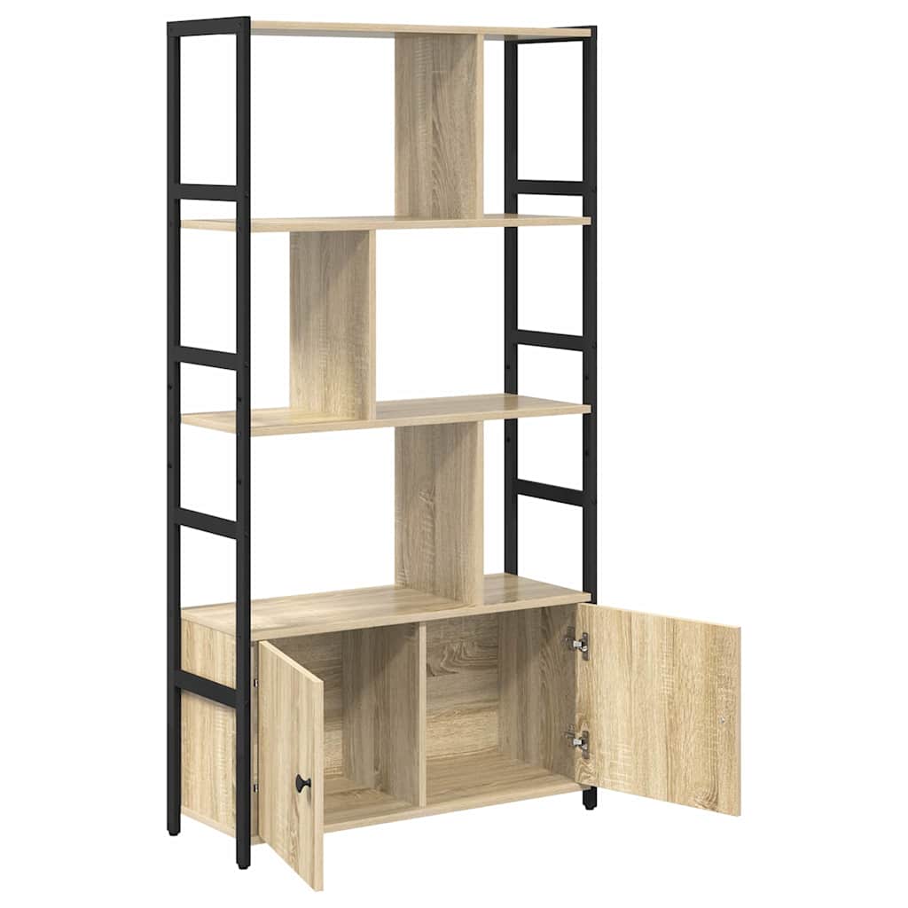 Bookshelf Sonoma oak 80 x 30 x 155.5 cm Engineered wood