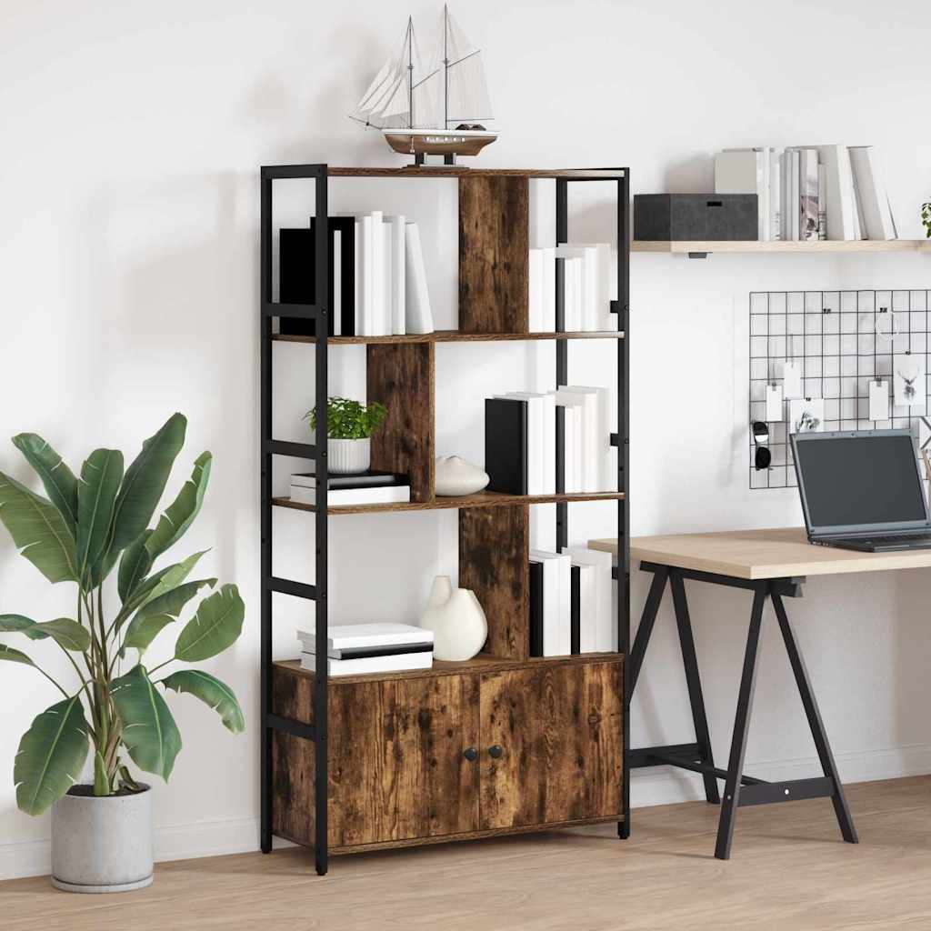 Bookshelf Smoked oak 80 x 30 x 155.5 cm Engineered wood