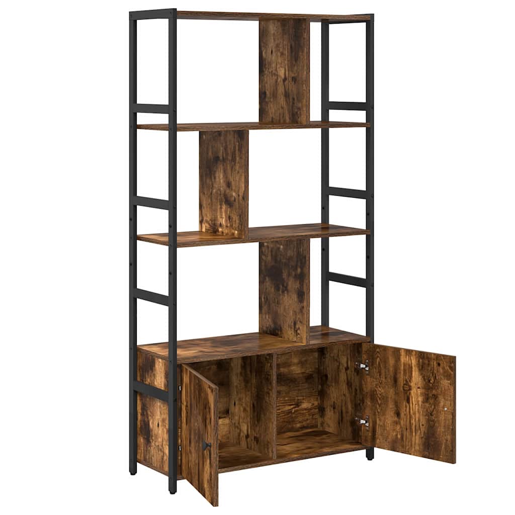Bookshelf Smoked oak 80 x 30 x 155.5 cm Engineered wood