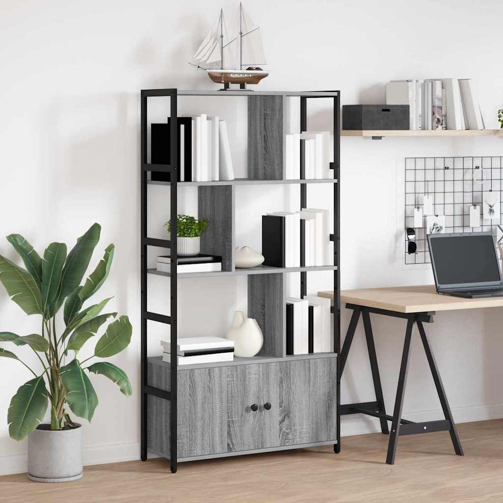 Bookshelf Grey sonoma 80 x 30 x 155.5 cm Engineered wood
