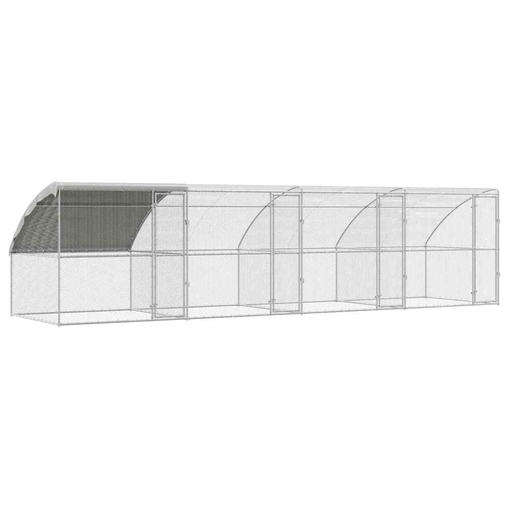 Chicken Cage Silver 800 x 200 x 198.5 cm Galvanised steel