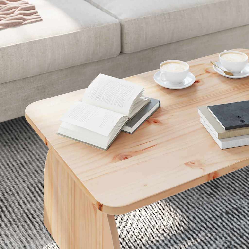 Coffee Table Natural 80 x 50 x 31 cm Solid pine wood