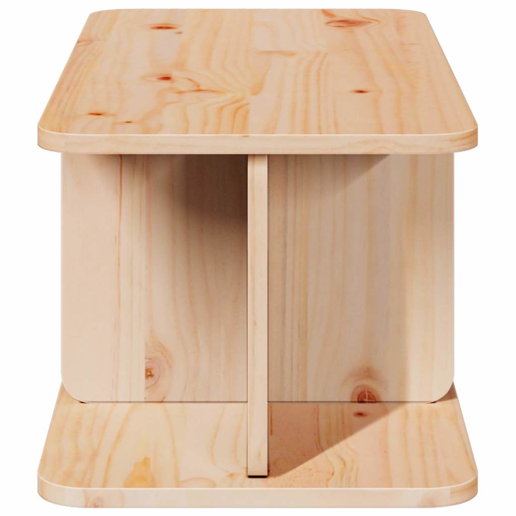 Coffee Table Natural 80 x 39.5 x 33.5 cm Solid pine wood