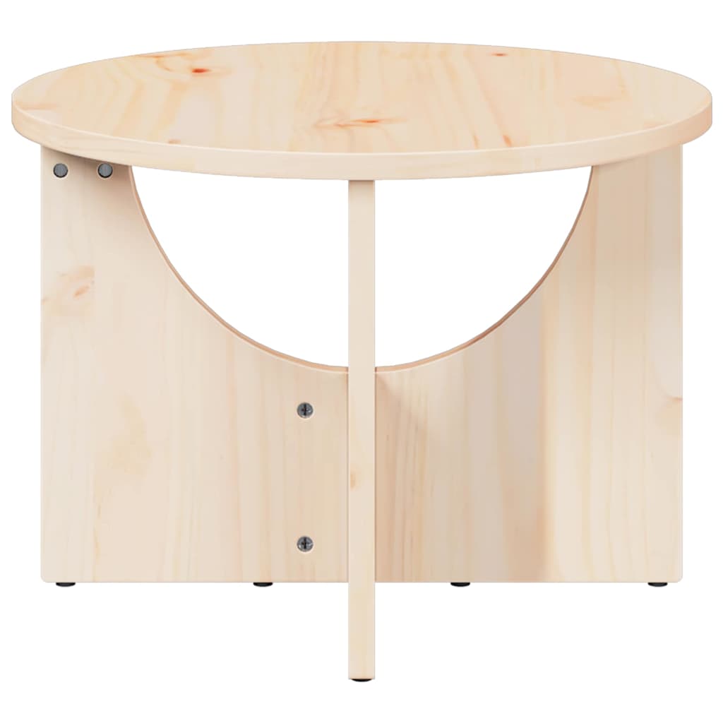 Coffee Table Natural 50 x 50 x 35 cm Solid pine wood