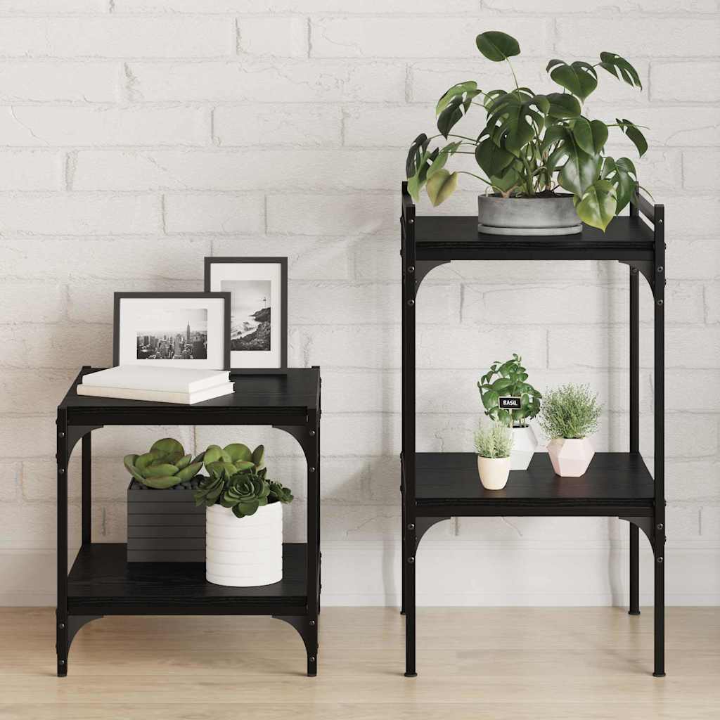 Bookshelf Board 4 pcs Black 40 x 40 x 1.5 cm Engineered wood