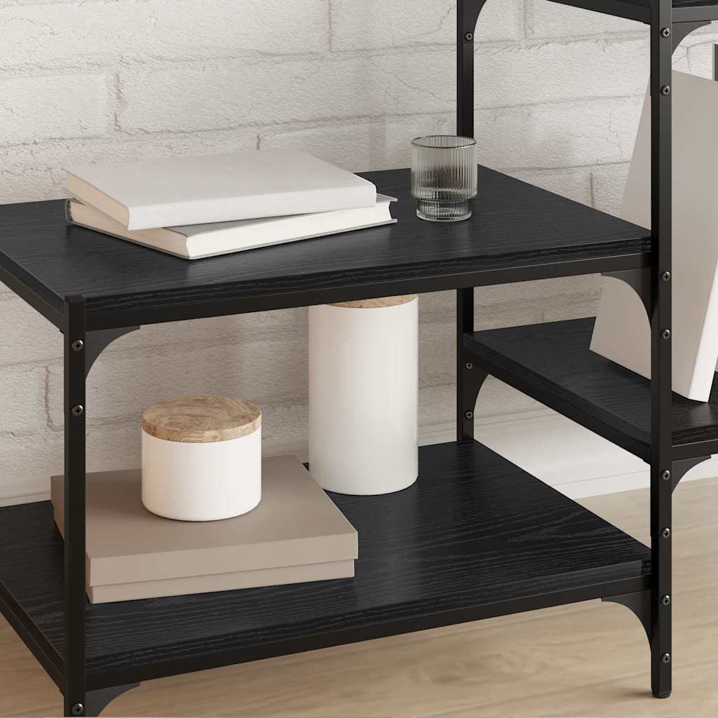 Bookshelf Board 4 pcs Black 60 x 40 x 1.5 cm Engineered wood