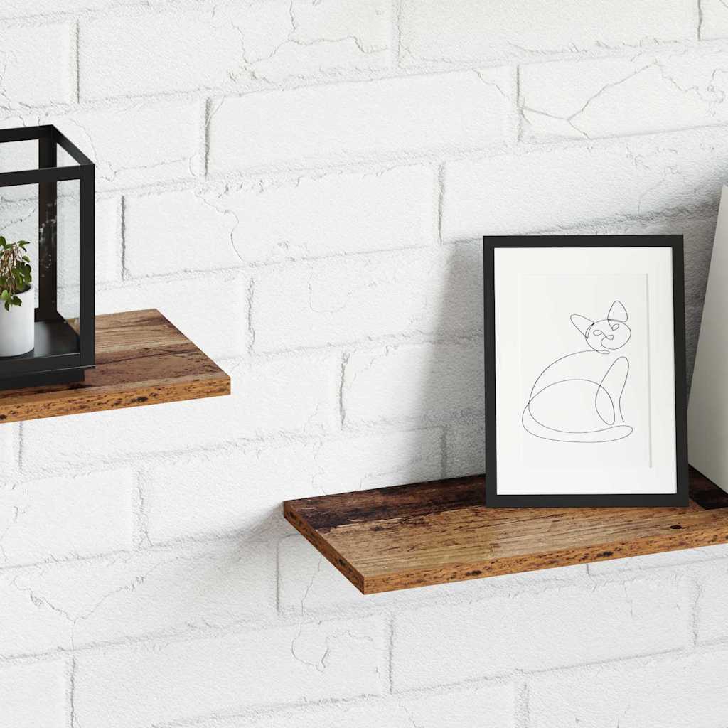 Bookshelf Board 4 pcs Brown 80 x 20 x 1.5 cm Engineered wood