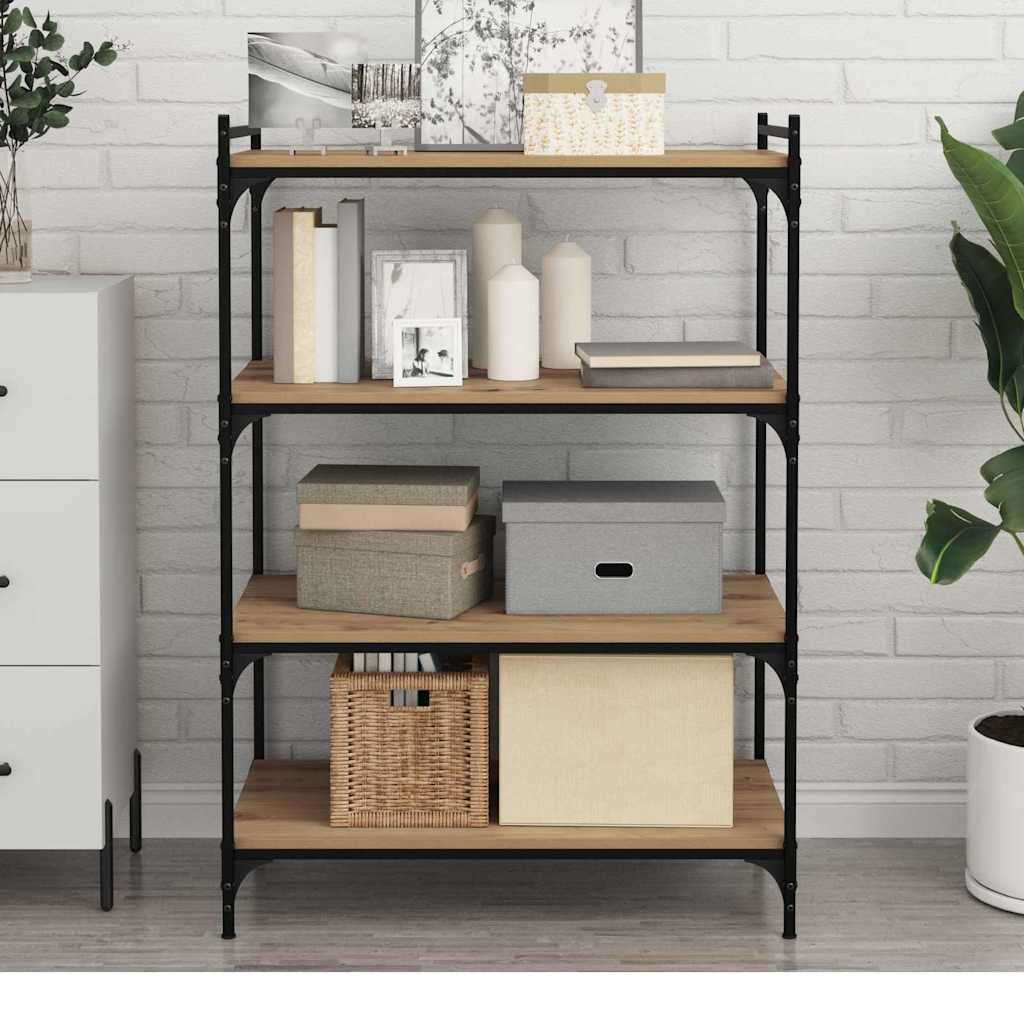 Bookshelf Board 4 pcs Brown 80 x 40 x 1.5 cm Engineered wood