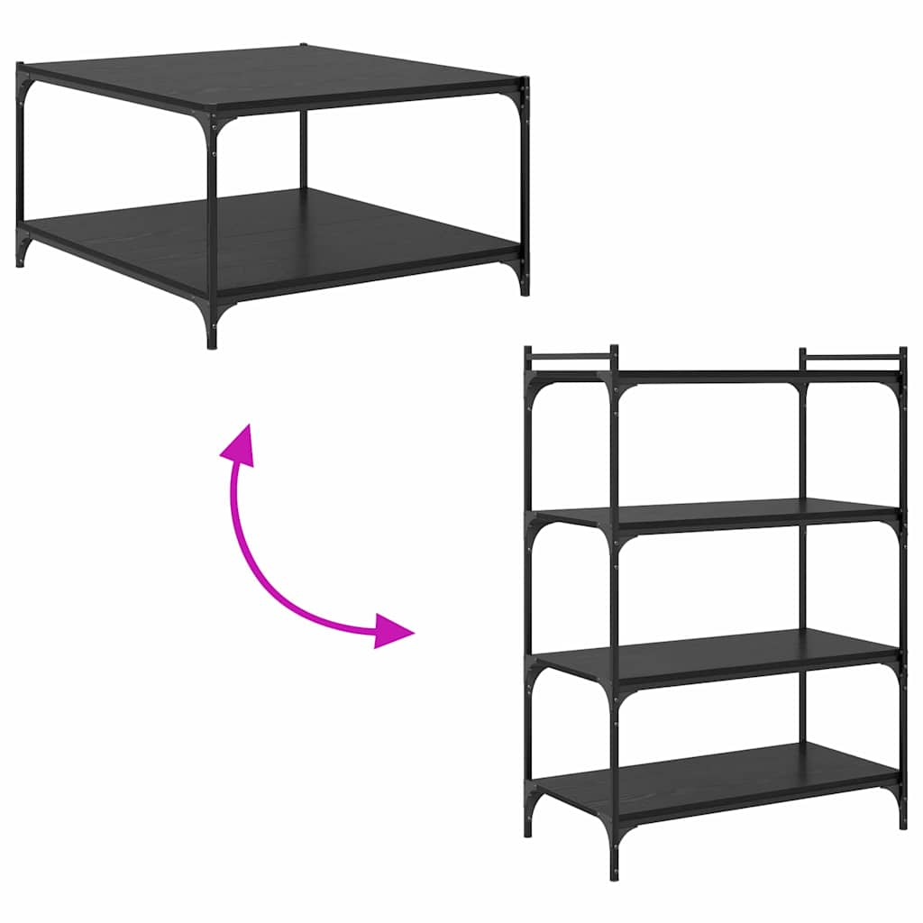 Bookshelf Board 4 pcs Black 80 x 40 x 1.5 cm Engineered wood