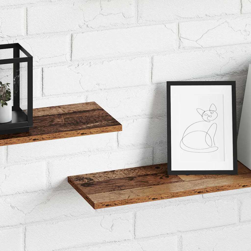 Bookshelf Board 4 pcs Brown 100 x 20 x 1.5 cm Engineered wood
