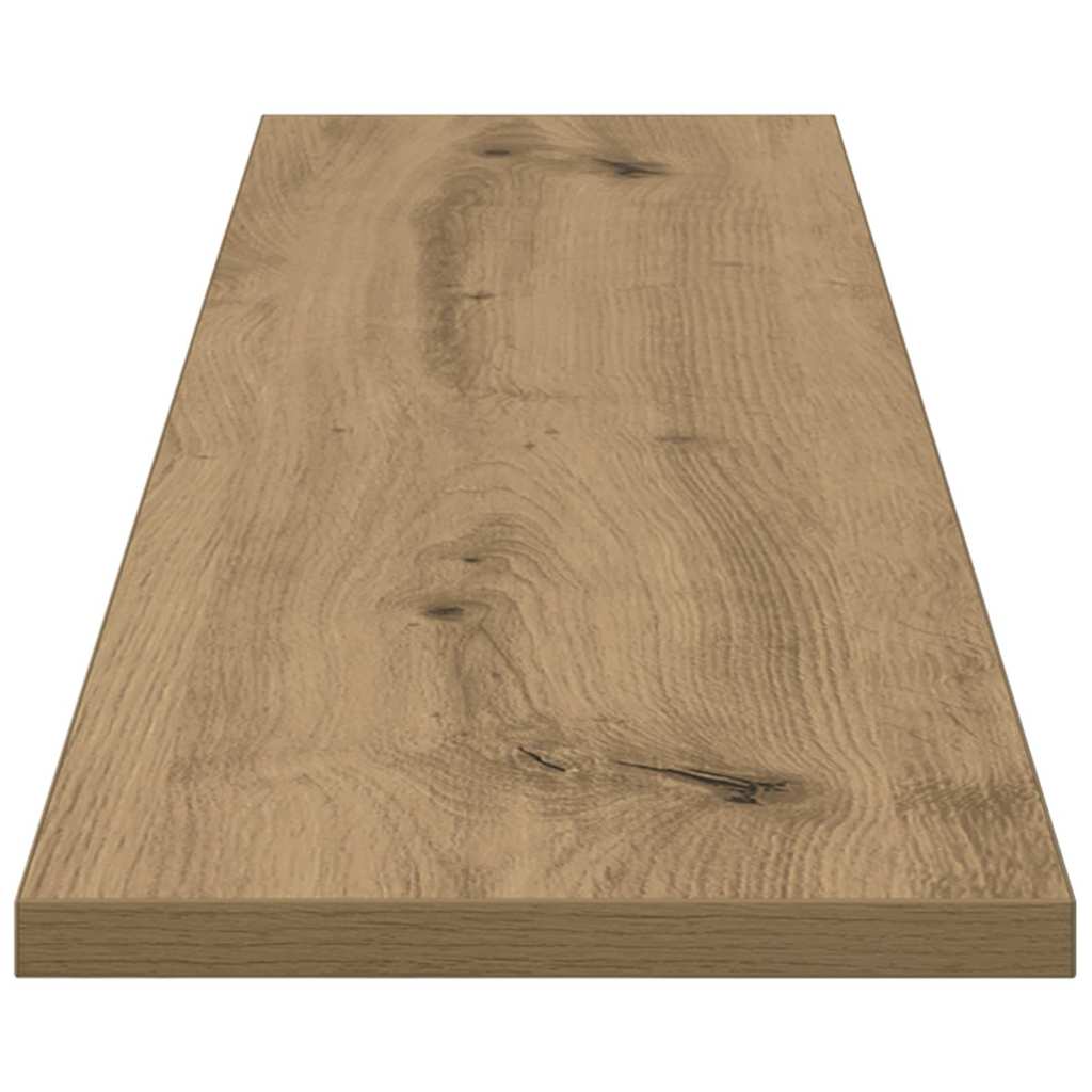 Bookshelf Board 4 pcs Brown 100 x 20 x 1.5 cm Engineered wood