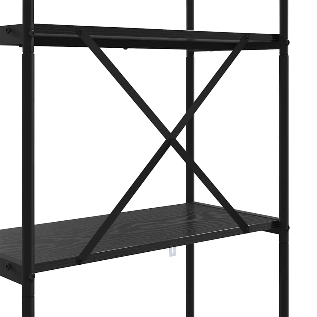 Bookshelf Black oak 80 x 30 x 146 cm Engineered wood