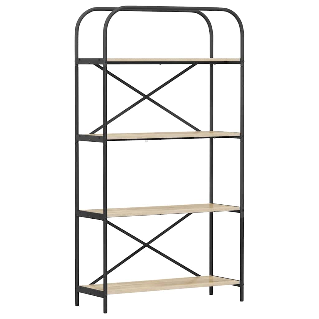Bookshelf Sonoma oak 80 x 30 x 146 cm Engineered wood
