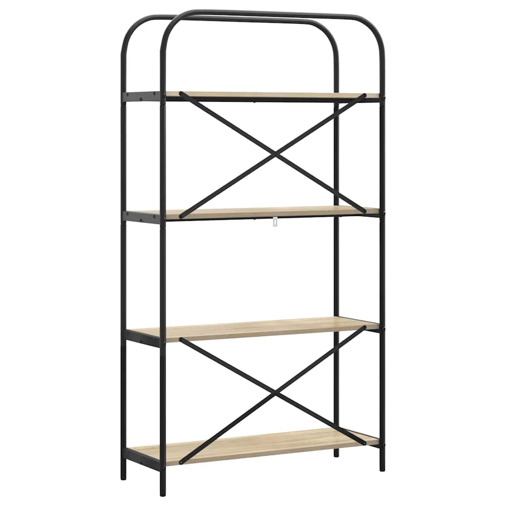 Bookshelf Sonoma oak 80 x 30 x 146 cm Engineered wood